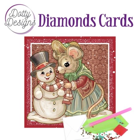 Dotty Designs Diamond Cards - Mouse and Snowman