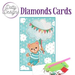 Dotty Designs Diamond Cards - Blue Baby Bear