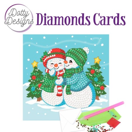 Dotty Designs Diamond Cards - Two Snowmen Diamonds