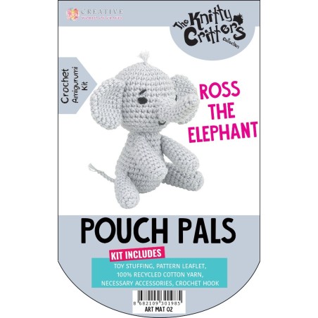 Knitty Critters Pouch Pals - Ross The Elephant