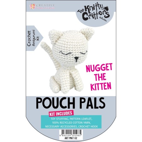 Knitty Critters Pouch Pals - Nugget The Kitten