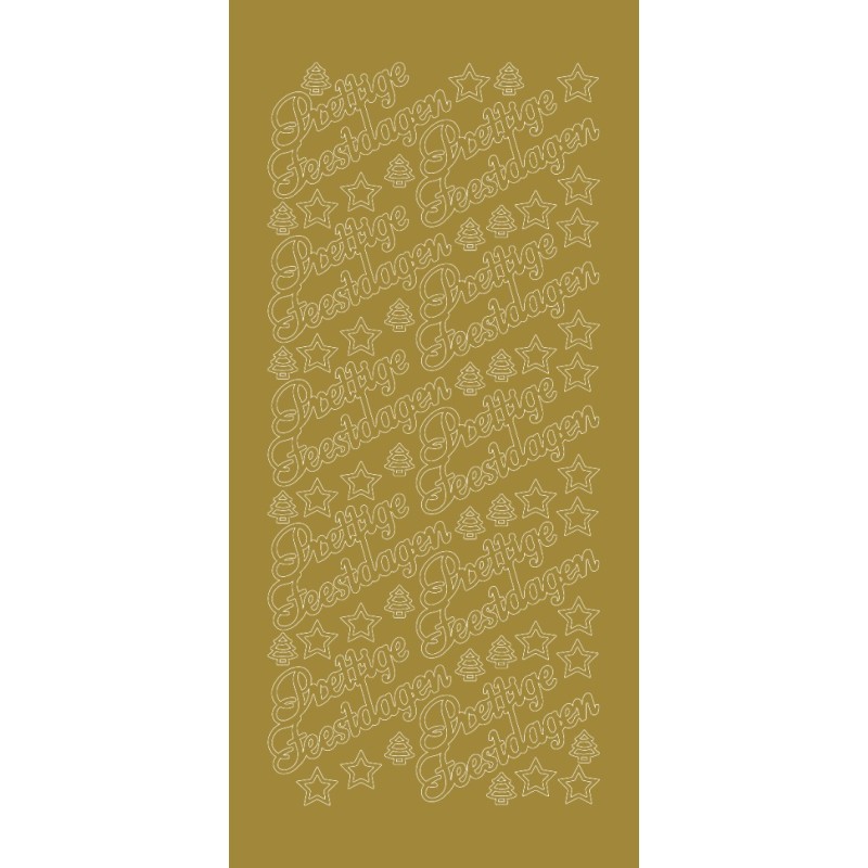 Prettige feestdagen groot - Gold
