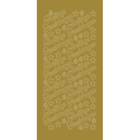 Prettige feestdagen groot - Gold