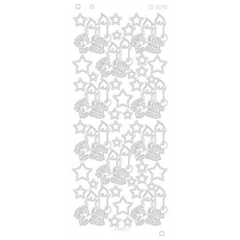 X-mas candles Platinum - Goud