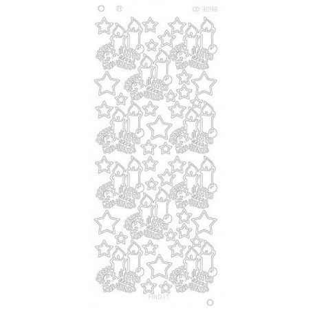 X-mas candles Platinum - Goud