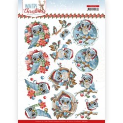 3D Cutting Sheet - Yvonne Creations - Wintry Christmas - Christmas Owls