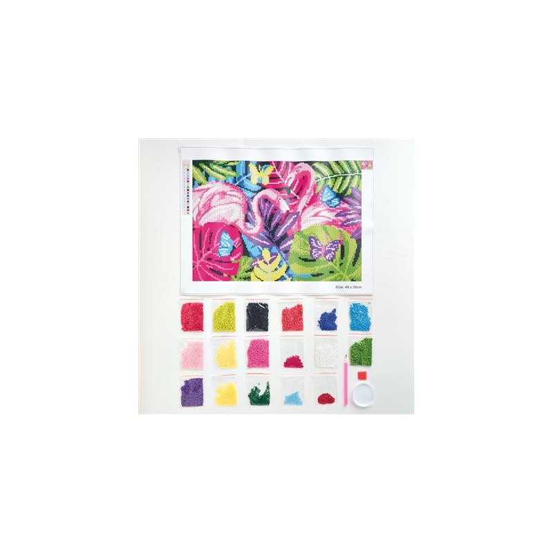Diamond Art Kit - Twin Flamingos