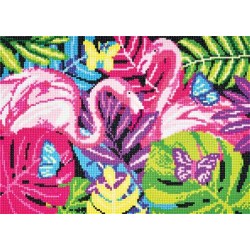 Diamond Art Kit - Twin Flamingos