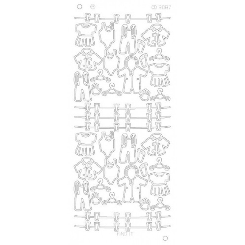 Stickervel Baby Clothes Platinum - Zilver