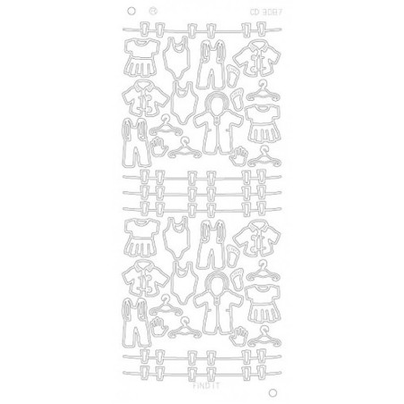 Stickervel Baby Clothes Platinum - Zilver