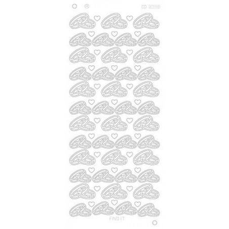 Stickervel Wedding Rings Platinum - Goud