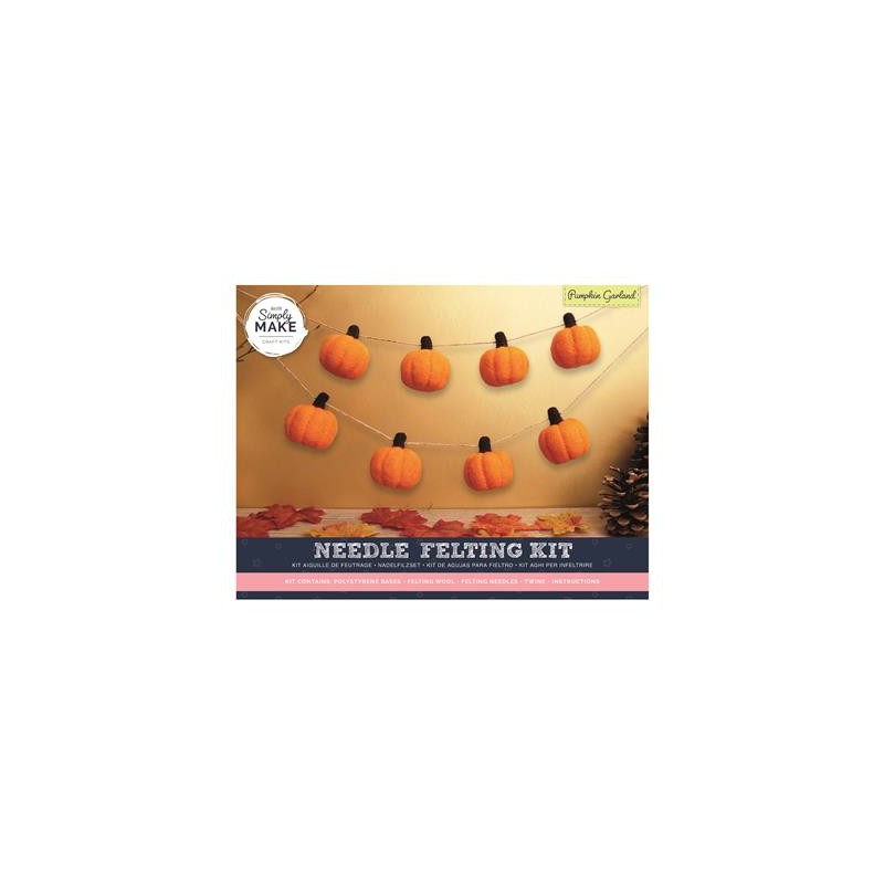 Needle Felting Kit - Pumpkin Garland