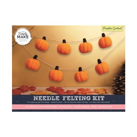 Needle Felting Kit - Pumpkin Garland