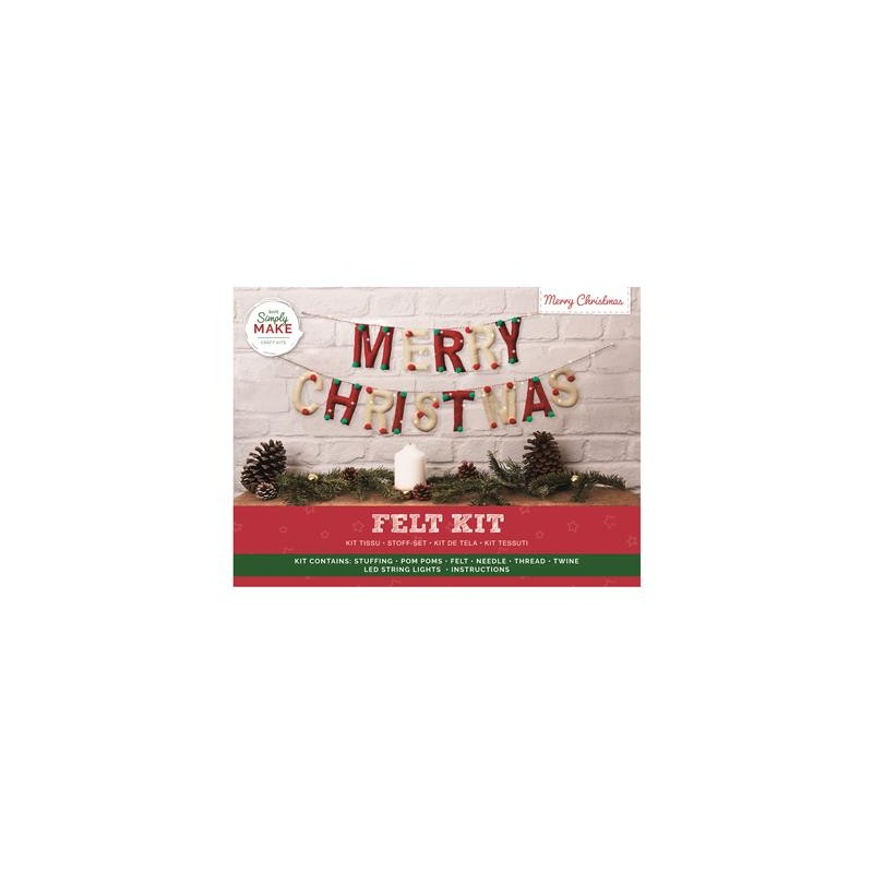 Merry Christmas Light Up Garland Kit