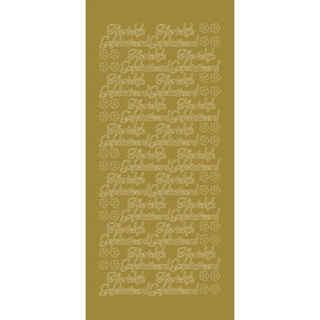 Stickervel Hartelijk Gefeliciteerd - Gold