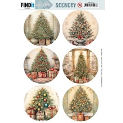 Push Out Scenery - Card Deco Essentials - Christmas Tree Round