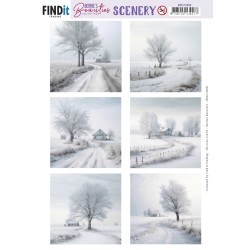 Push-Out Scenery - Berries Beauties - White Winter Square