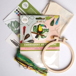 Borduurwerk door getallenkit - Toekan