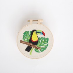 Borduurwerk door getallenkit - Toekan