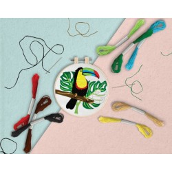 Borduurwerk door getallenkit - Toekan