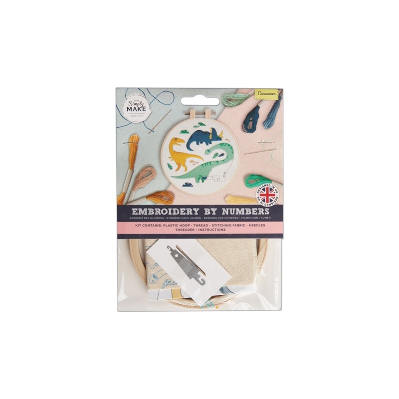 Borduurwerk door getallenkit - Dinosaurussen