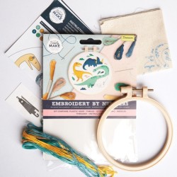 Borduurwerk door getallenkit - Dinosaurussen