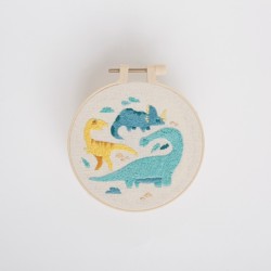 Borduurwerk door getallenkit - Dinosaurussen