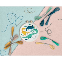 Borduurwerk door getallenkit - Dinosaurussen