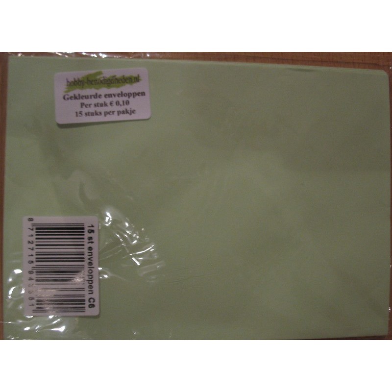 Standaard C6 envelop Mint groen