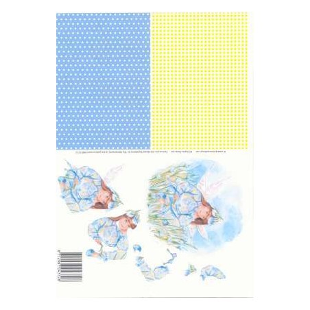 Stappenvel A4 elfje blauw