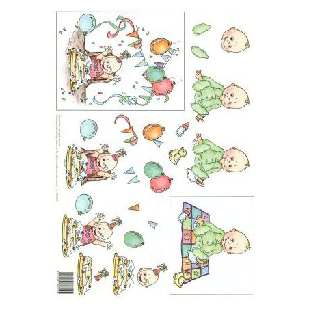 Knipvel A4 Vera Design jarig-beterschap