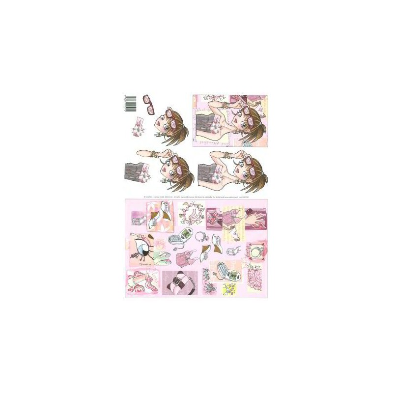 A4 knipvel Glamour Girl