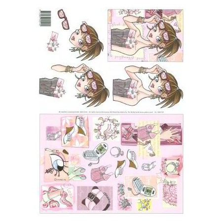 A4 knipvel Glamour Girl