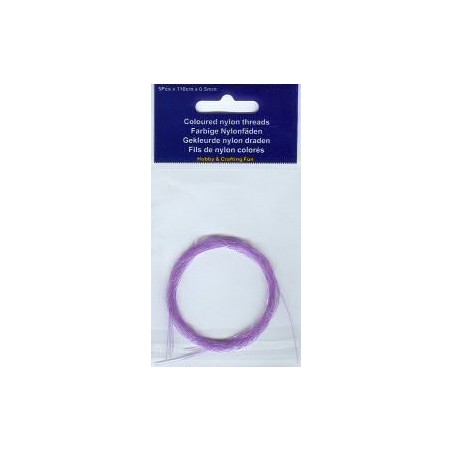 Nylon 0.5mm-5x 110 cm li lila
