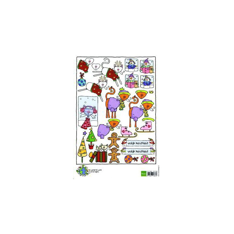 A4 knipvel Corrie's Kerstkat