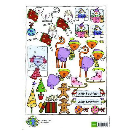 A4 knipvel Corrie's Kerstkat