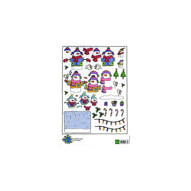 A4 knipvel Corrie's Sneeuwman