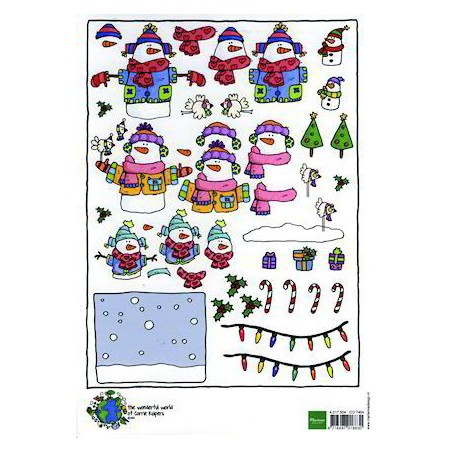 A4 knipvel Corrie's Sneeuwman