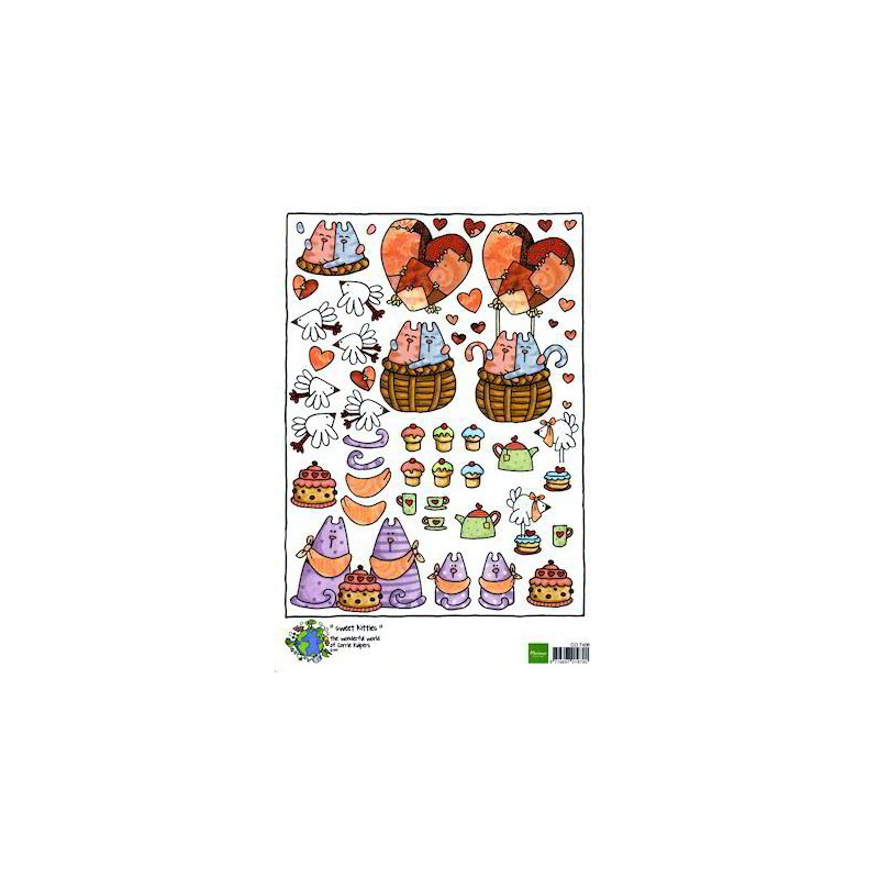 A4 knipvel Corrie's katten sweet kitties