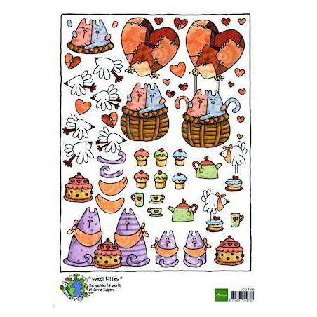 A4 knipvel Corrie's katten sweet kitties