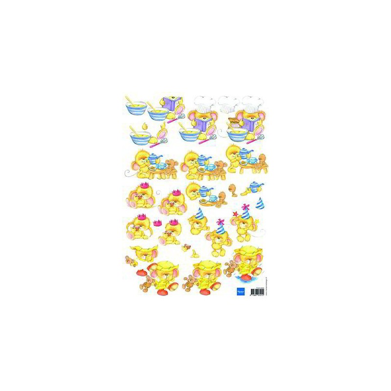 A4 knipvel Beren die koken