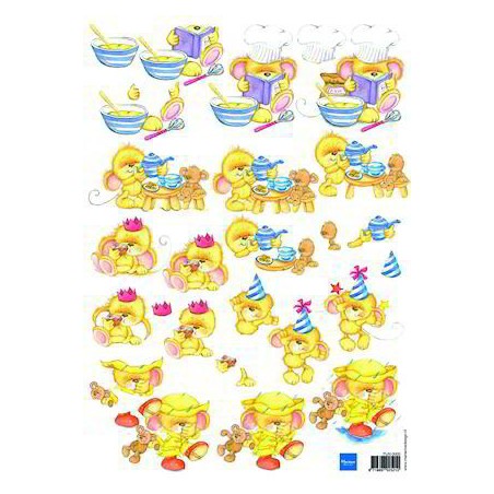 A4 knipvel Beren die koken